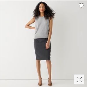 J. crew no. 2 Italian wool pencil skirt in charcoal gray. Size 8